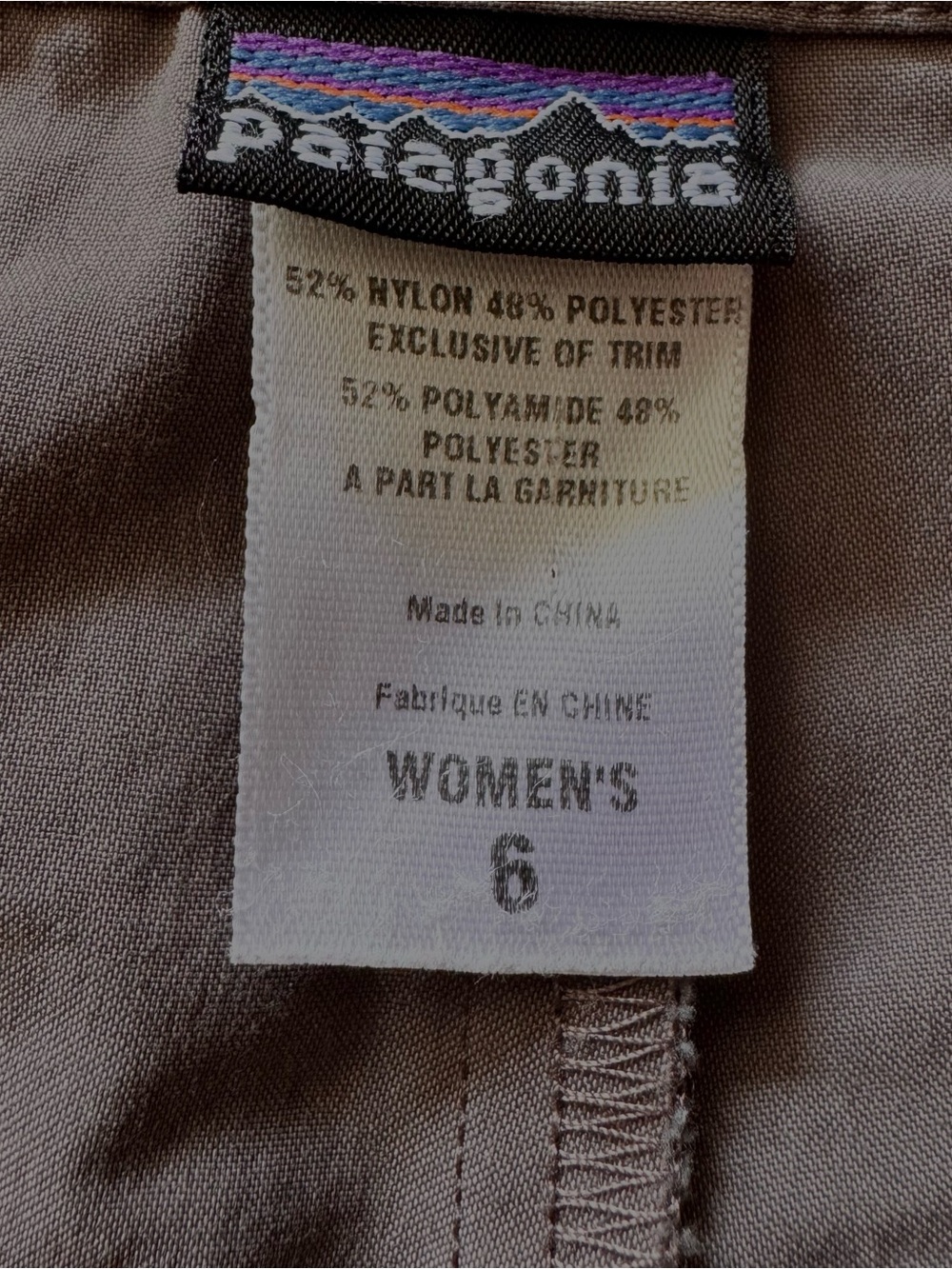 Patagonia Size 6 Mushroom Taupe Cargo Utility Hiking Skirt - Picture 2 of 7